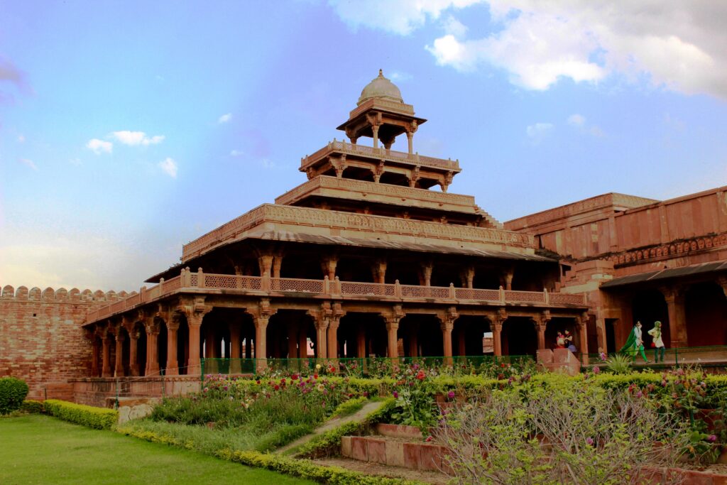 Fatehpur Sikri royal palace complex showcasing Mughal architecture in red sandstone